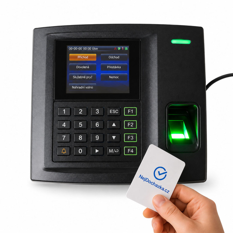 Docházkový terminál US20C s RFID kartou